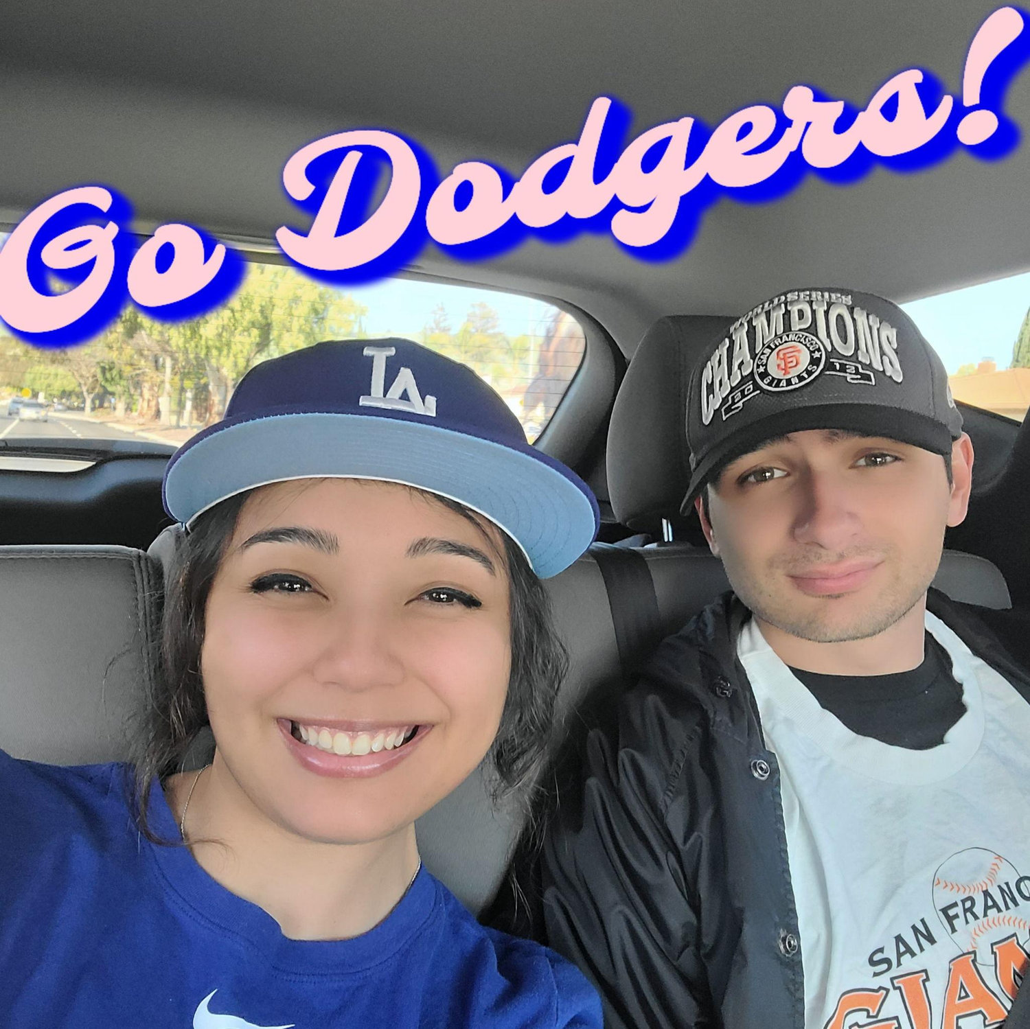 Our first baseball game...the Dodgers won!