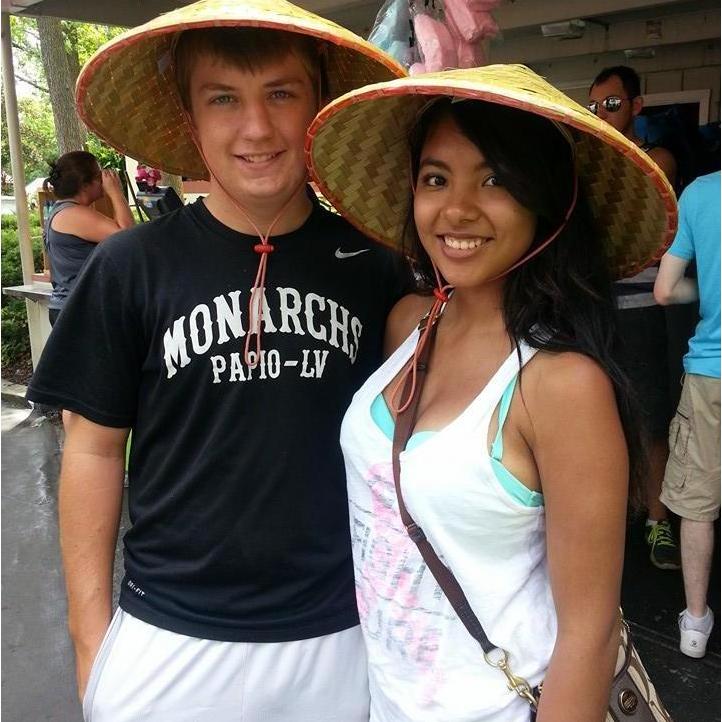 Lance and Valerie having a great time at Worlds of Fun!