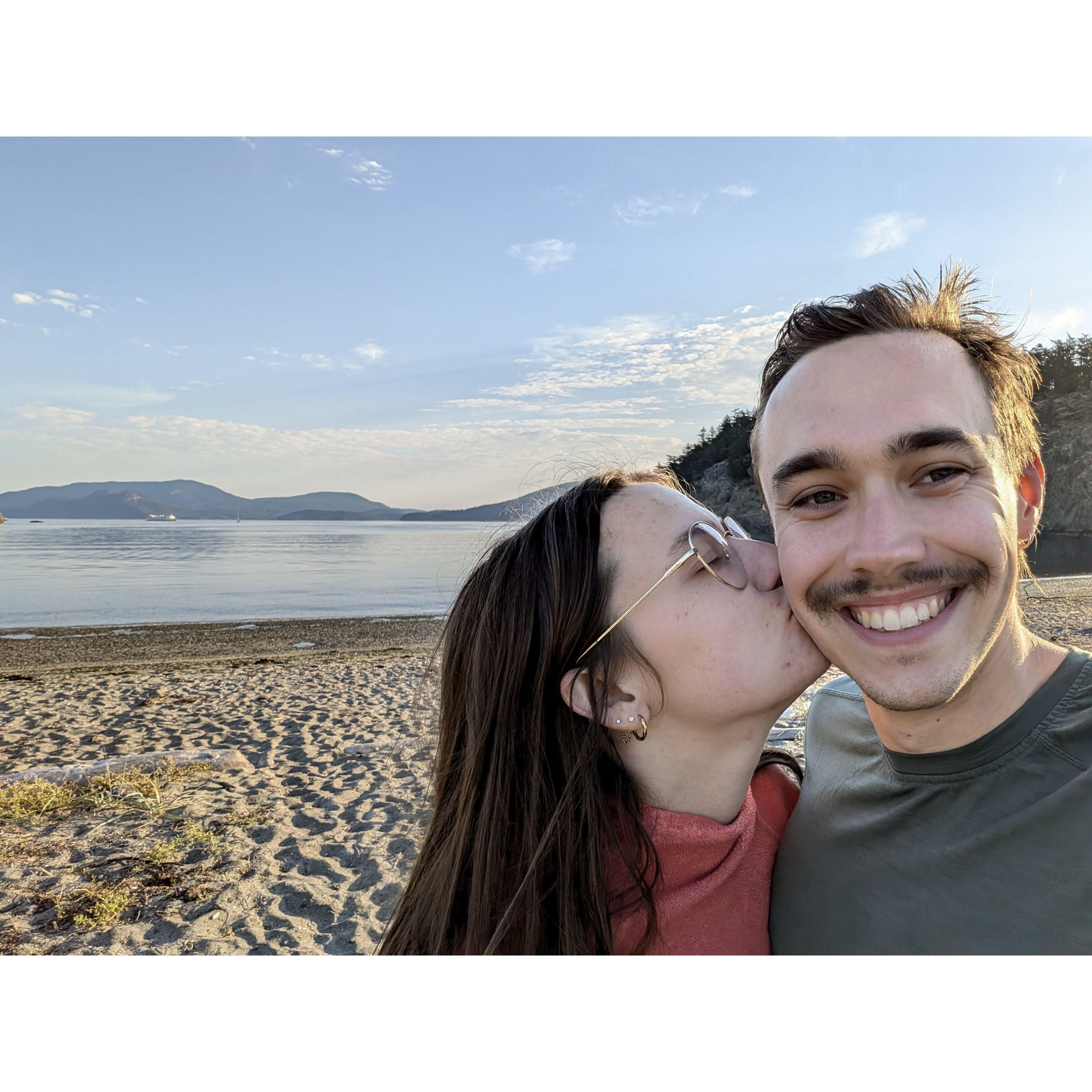we stayed at Spencer Spit State Park on Lopez Island the weekend we got engaged