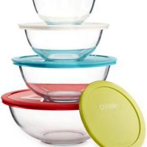 Pyrex 8-Piece Mixing Bowl Set with Colored Lids, Created for Macy's