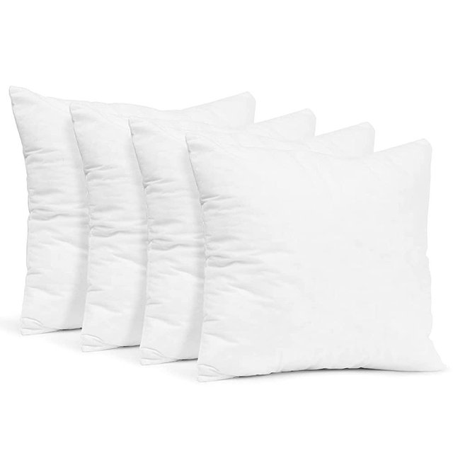 Nestl Bedding Couch Pillow Inserts 28x28 Euro Pillow Insert - Oversized Throw Pillows, Soft Supportive Square Form Hypoallergenic Pillow Insert - Set of 4
