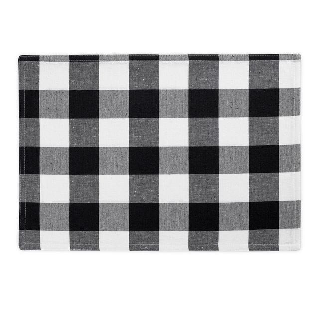 Farmhouse Living Buffalo Check Placemats in Black (Set of 4)