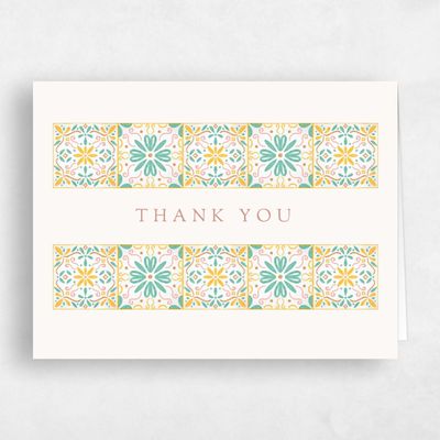 Dusty Terra Cotta, Blue Wedding Thank You - Oluveri Landscape