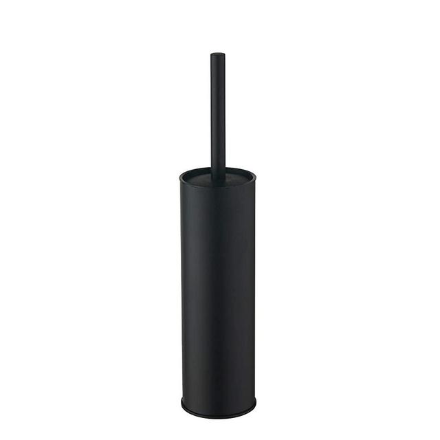 BGL Solid Stainless Steel Toilet Bowl Brush and Holder for Bathroom,Stainless Steel 304 Handle Toilet Scrubber ,2 Cleaner Brush Heads,Matte Black