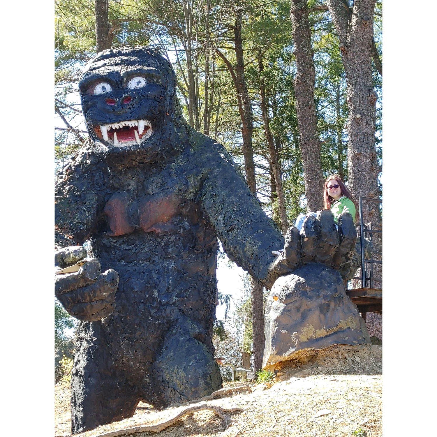 Olivia and the monster that almost kidnapped her! (Thankfully Glen was there to save her)