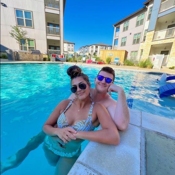 Poolside with my favorite.