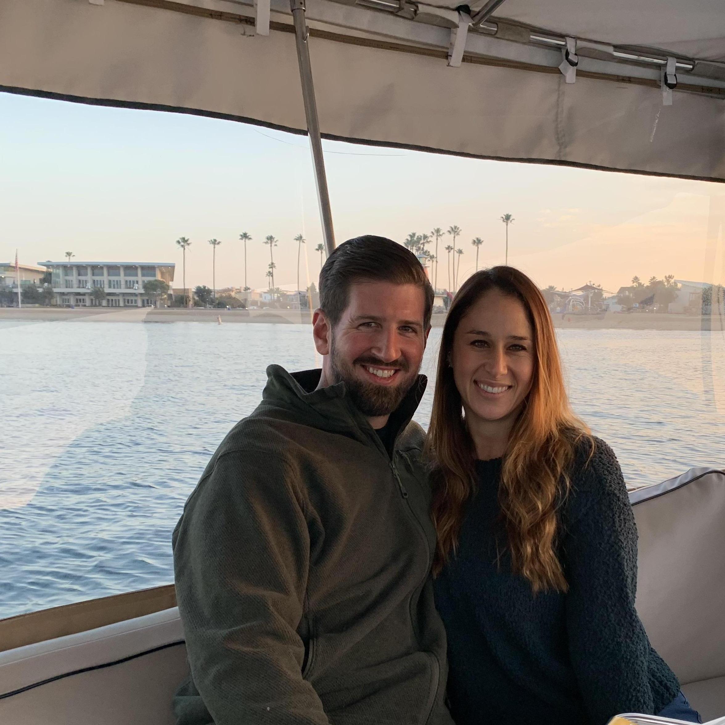 Duffy boating in Newport Beach, December 2020