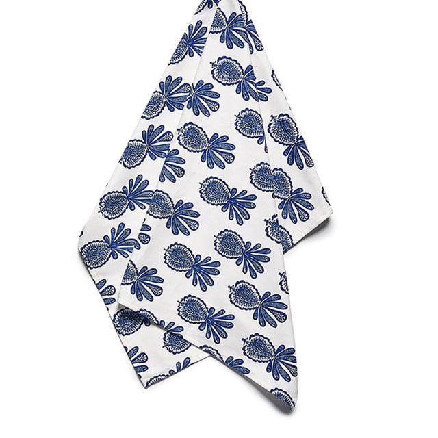 Dishtowel (50x70)Pineapple Blu in Cotton