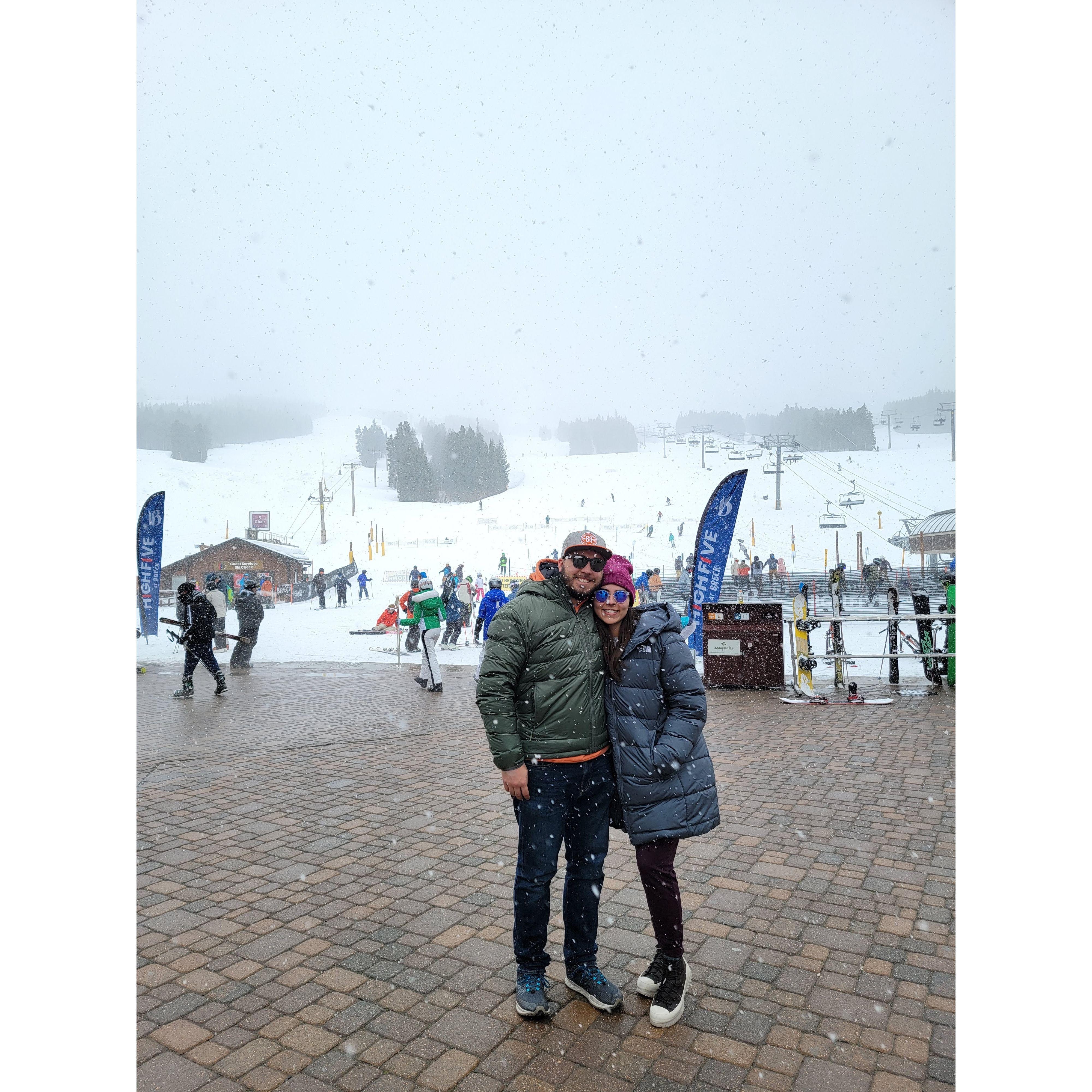 Peak 8 in Breckenridge on a beautiful, snowy day