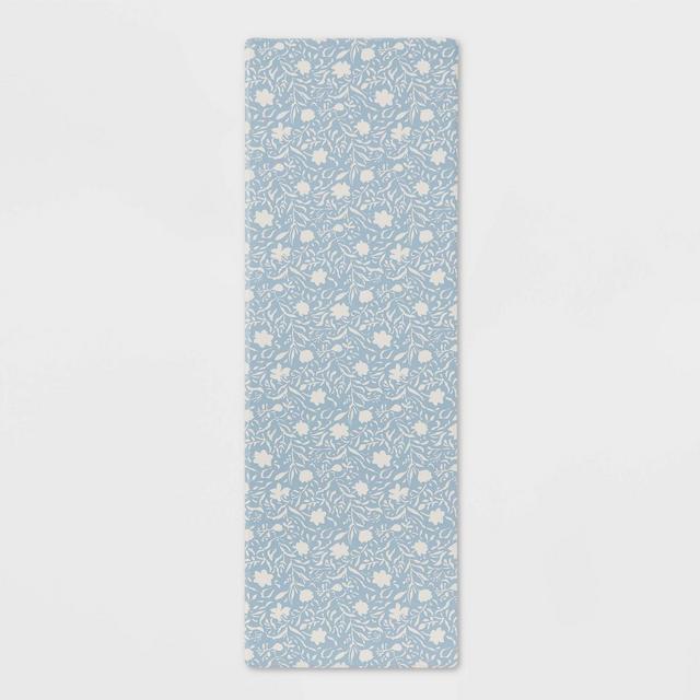 60" x 20" Floral Comfort Runner Mat Blue - Threshold™
