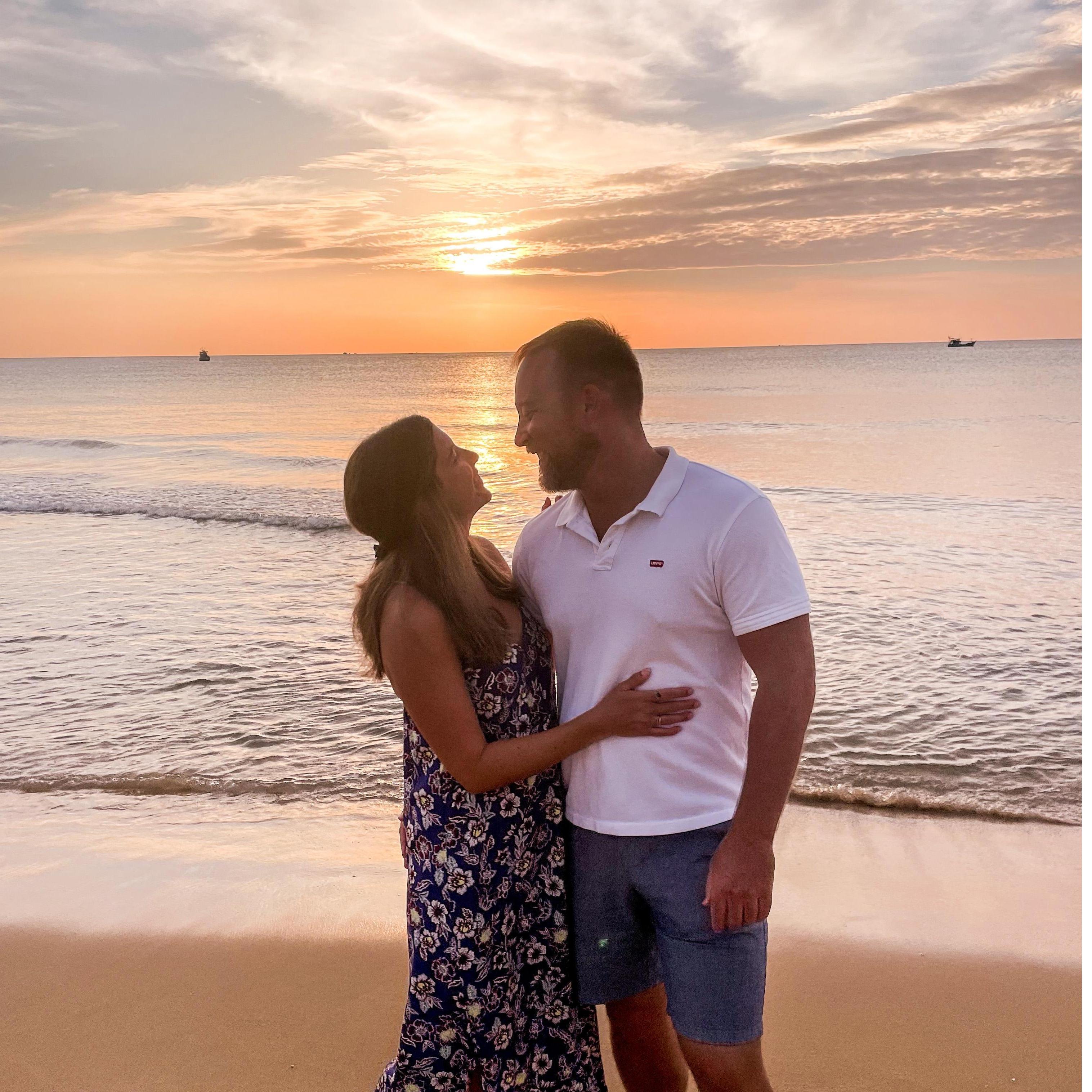 Kendall and Aaron were unable to go home for Christmas 2021, but they made the best of it on the beach in Phu Quoc, Vietnam.