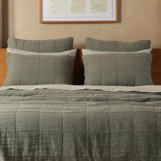 Linen Box Quilted Sham, Set of 2