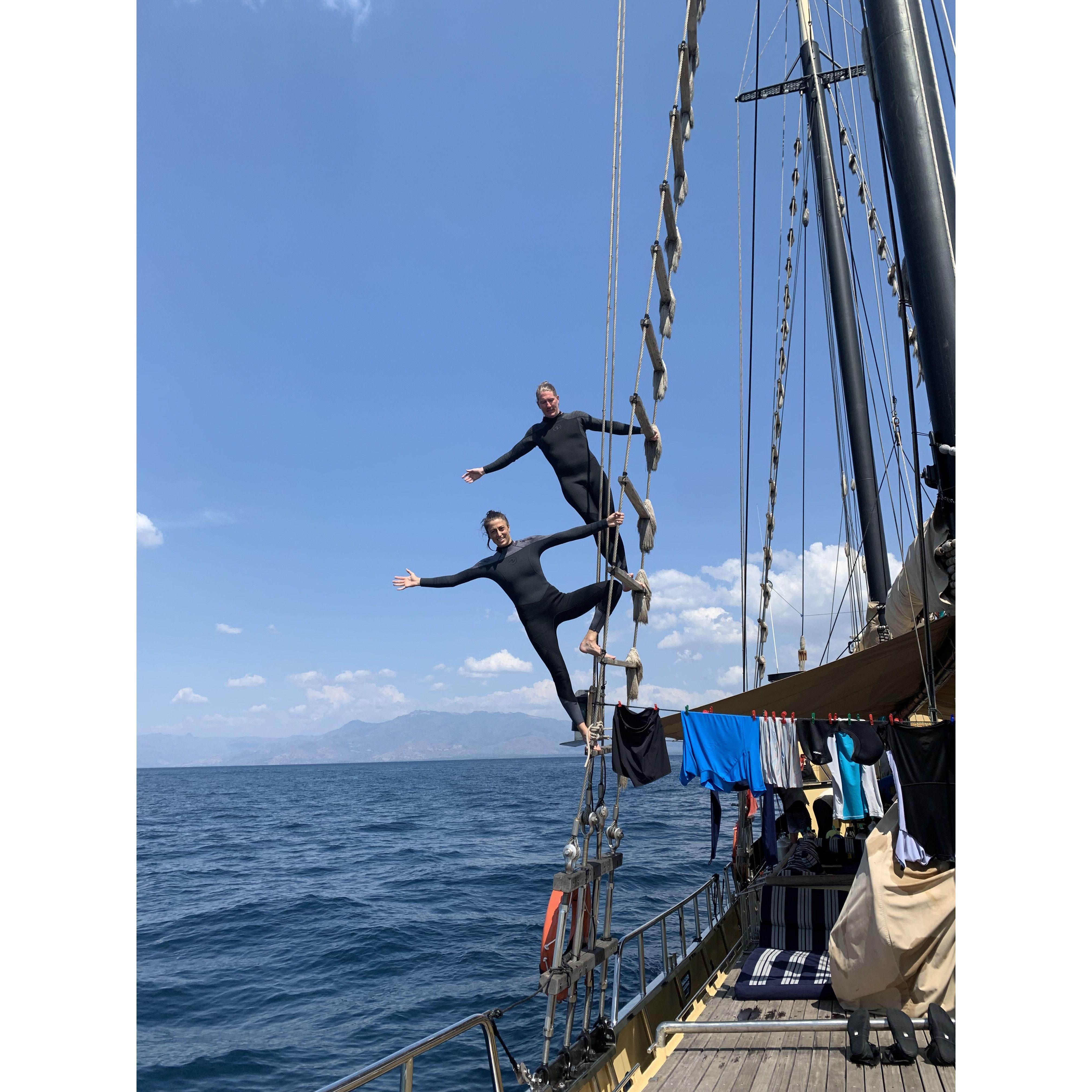 About to flip off the Adelaar.