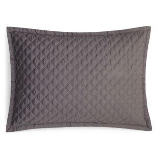 Hudson Park Collection - White Double Diamond Quilted King Sham - 100% Exclusive