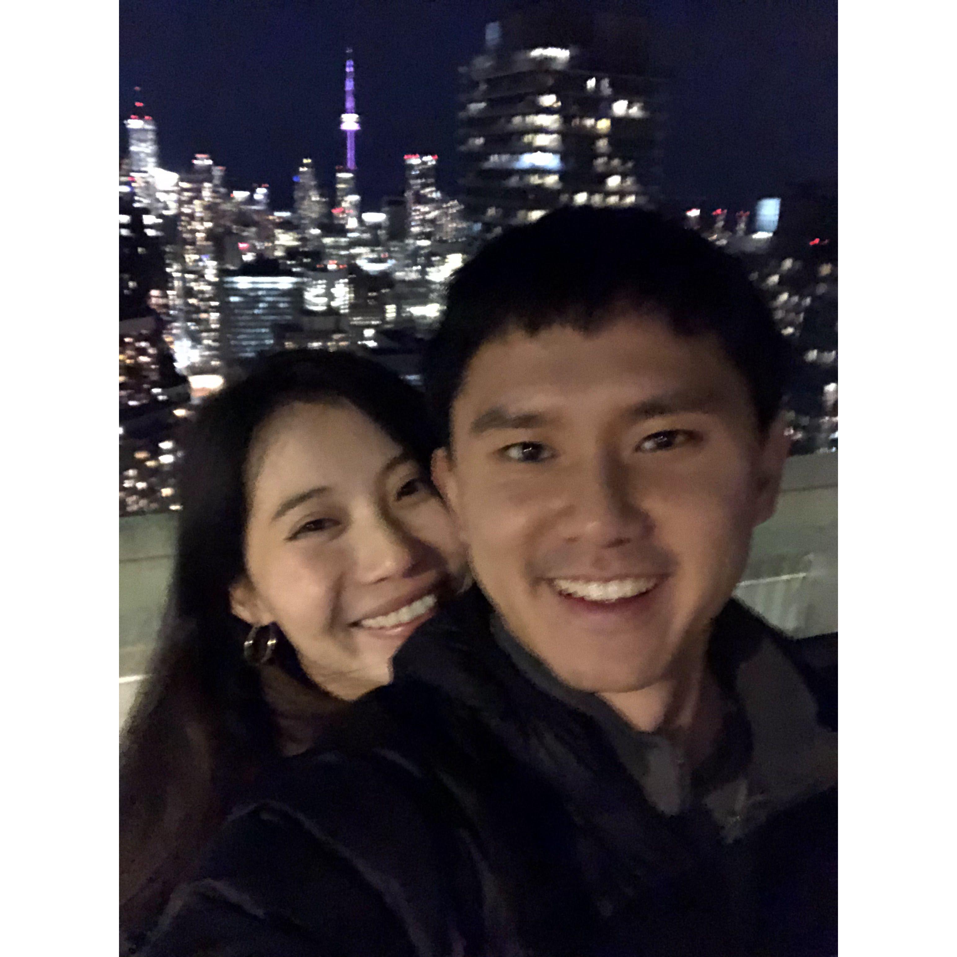 2020: Every time we visit a city we make sure to go to a rooftop. This was Edwin's first time going to Amy's favorite rooftop in Toronto