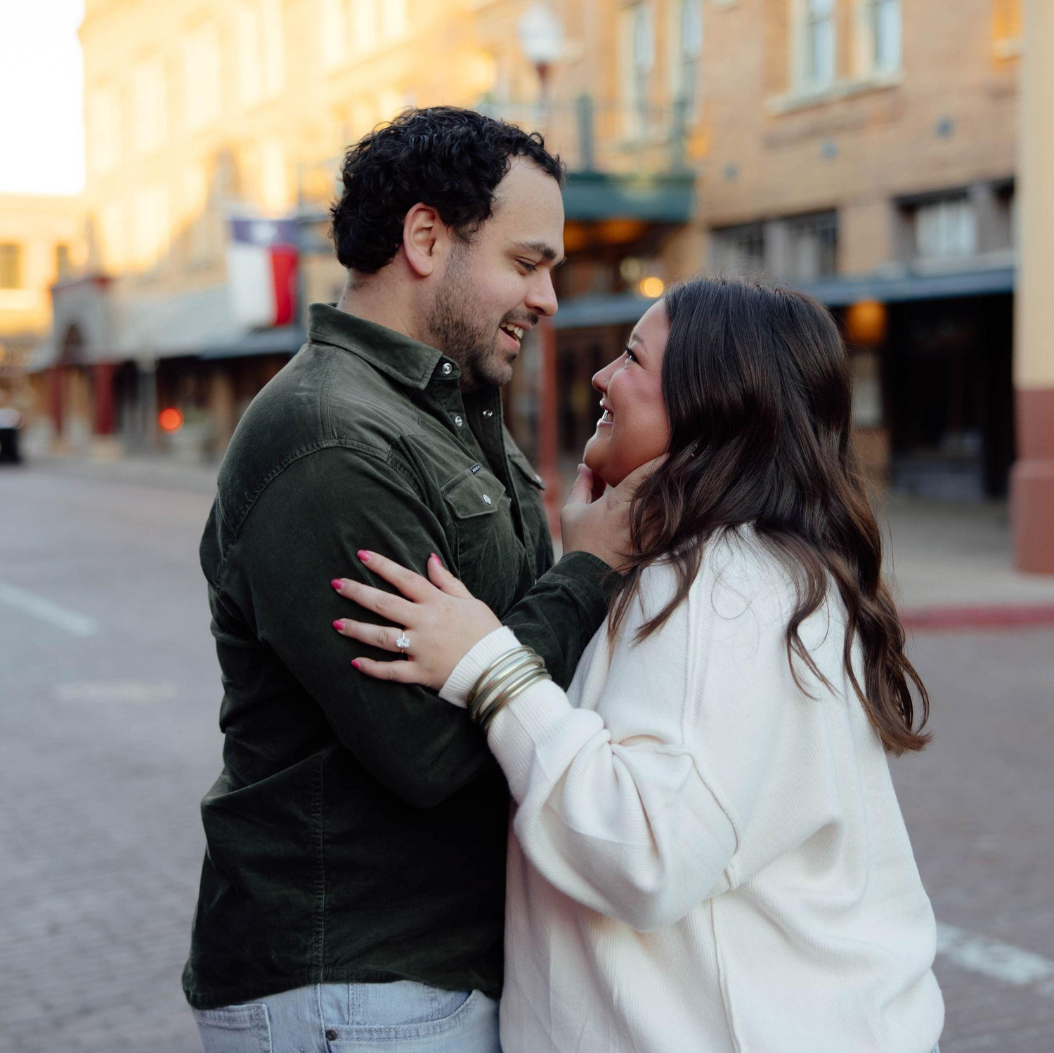 Engagement photoshoot in the Fort Worth Stockyards!