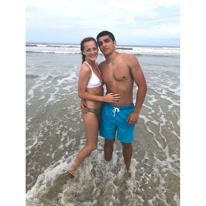 One of our first dates together was at St. Augustine beach in April of 2019.
