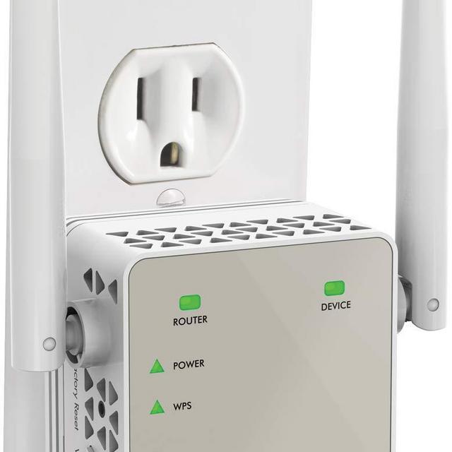 NETGEAR Wi-Fi Range Extender EX6120 - Coverage Up to 1500 Sq Ft and 25 Devices with AC1200 Dual Band Wireless Signal Booster Repeater (Up to 1200Mbps Speed), and Compact Wall Plug Design