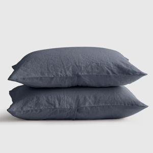 European Linen Sham Set - King, Color: Nightfall