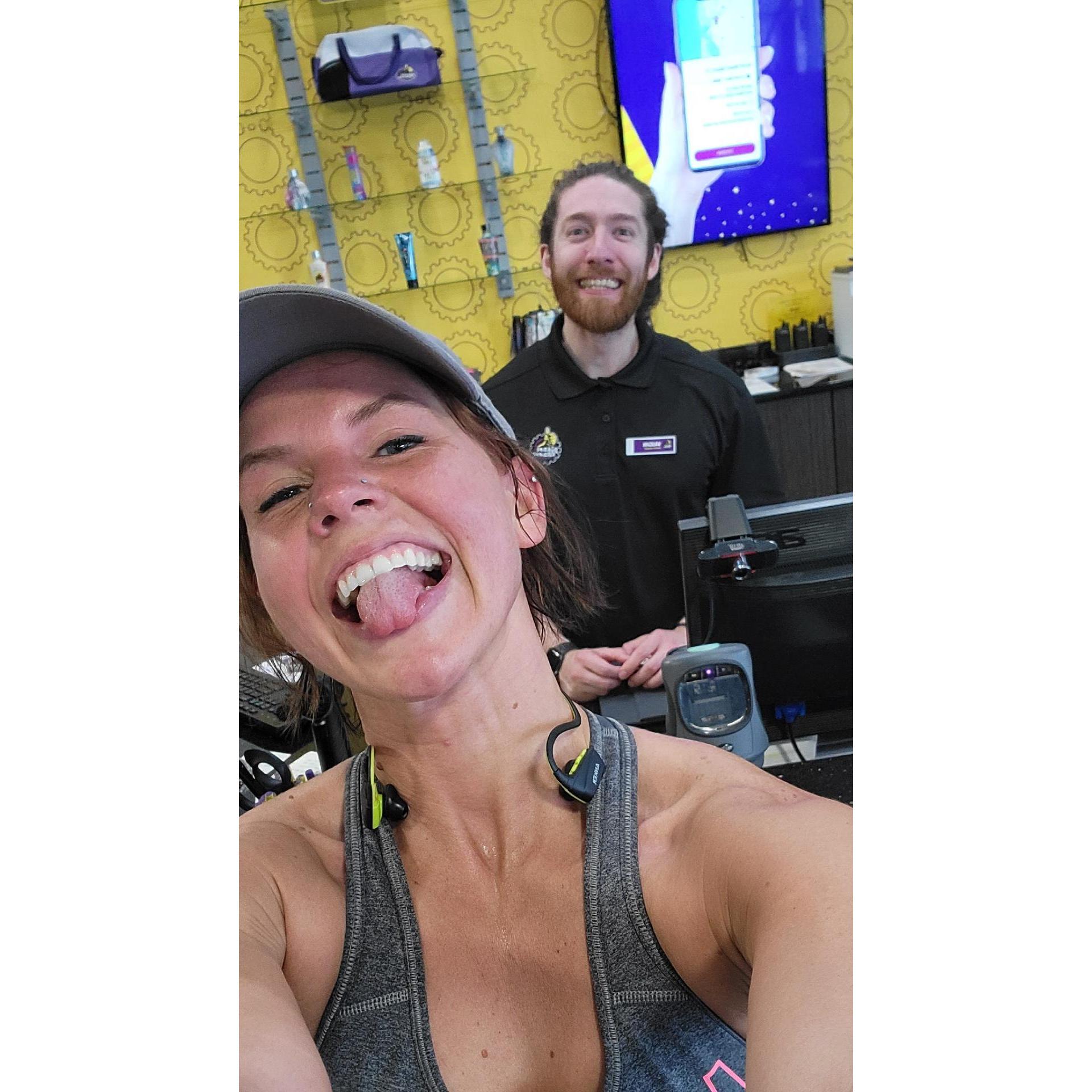 Did I tell you we met at Planet Fitness?