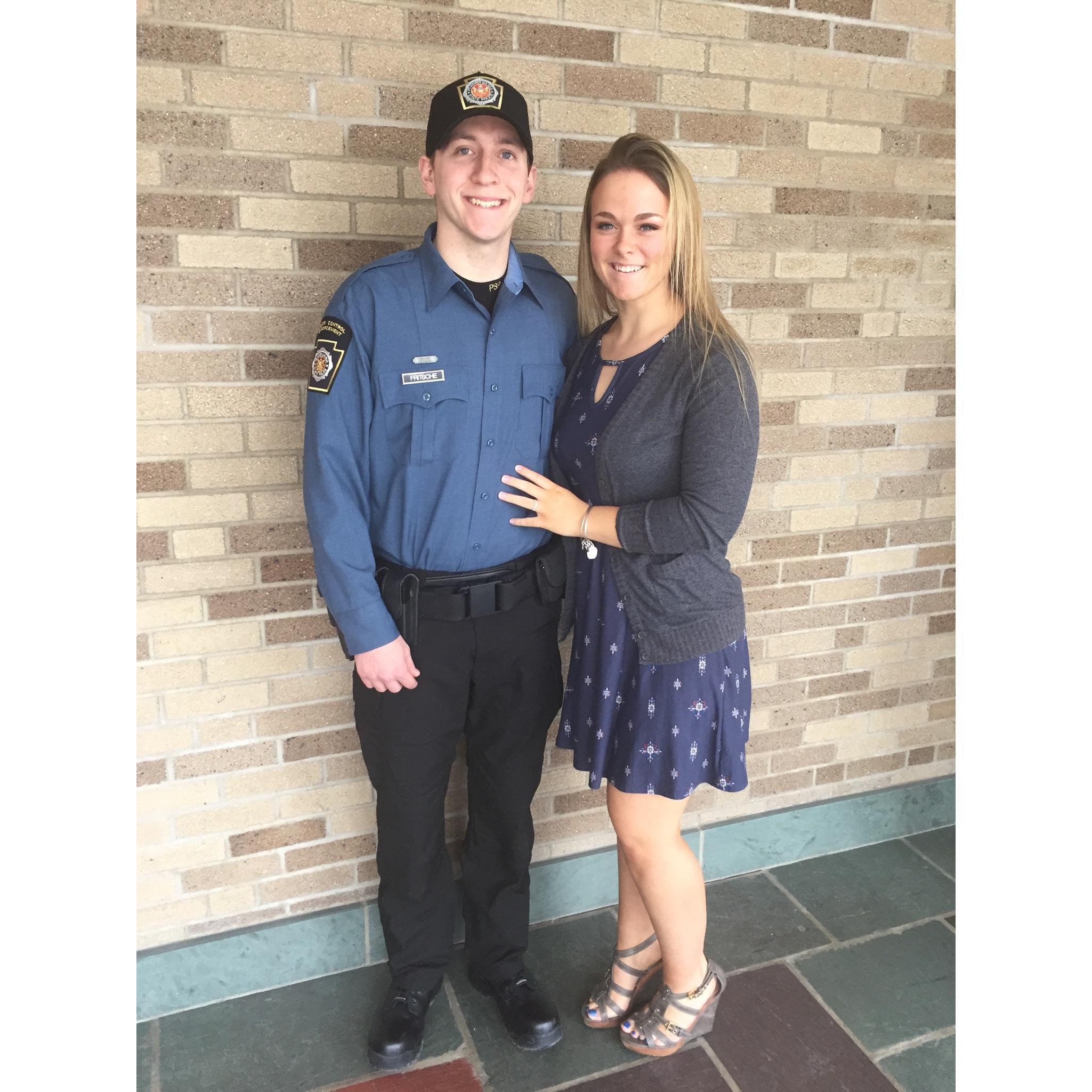 David's graduation following the police academy to become a LCEO!