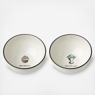 Cause A Stir Dessert Bowl, Set of 2