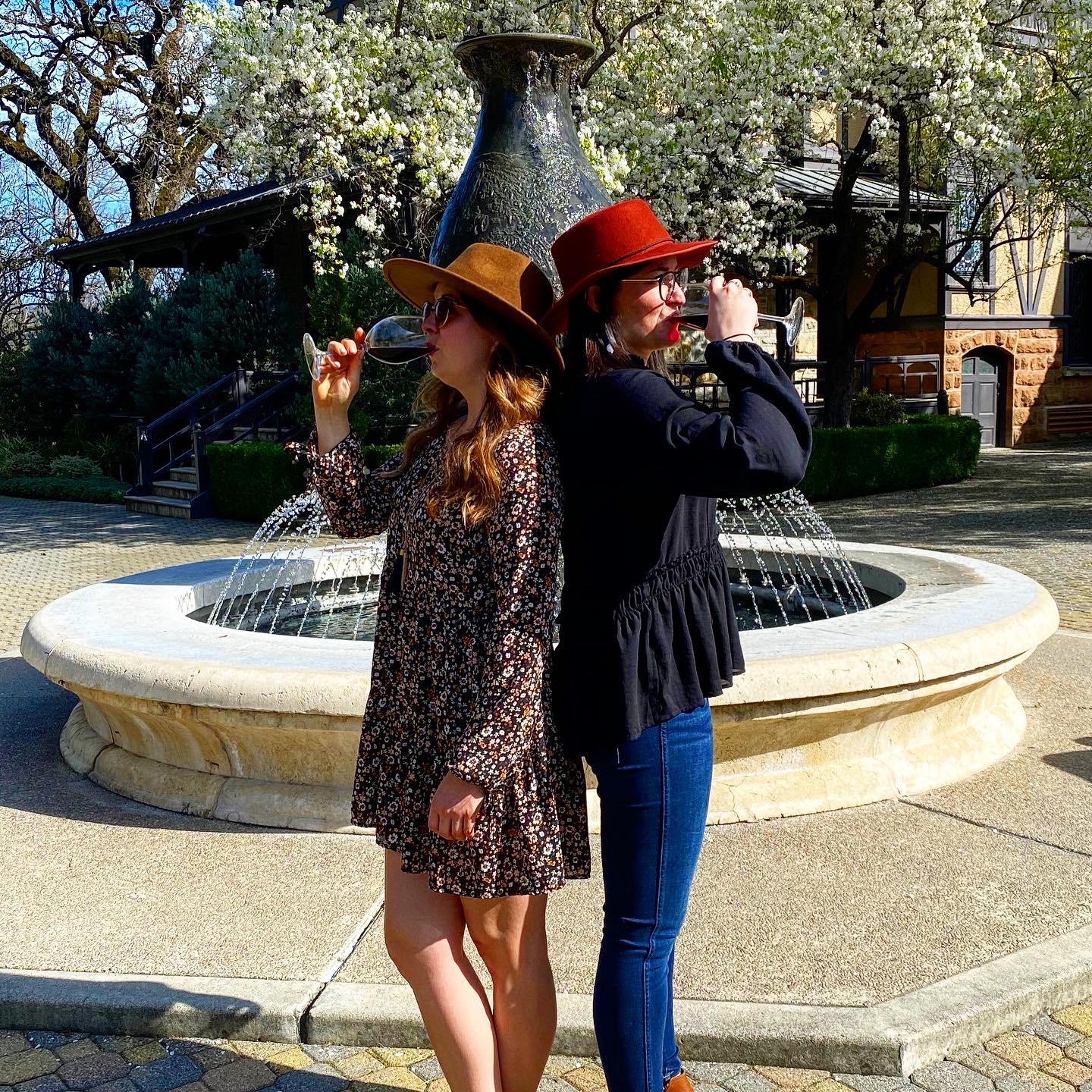 Kristina and cousin Haley enjoying wine in Napa!
