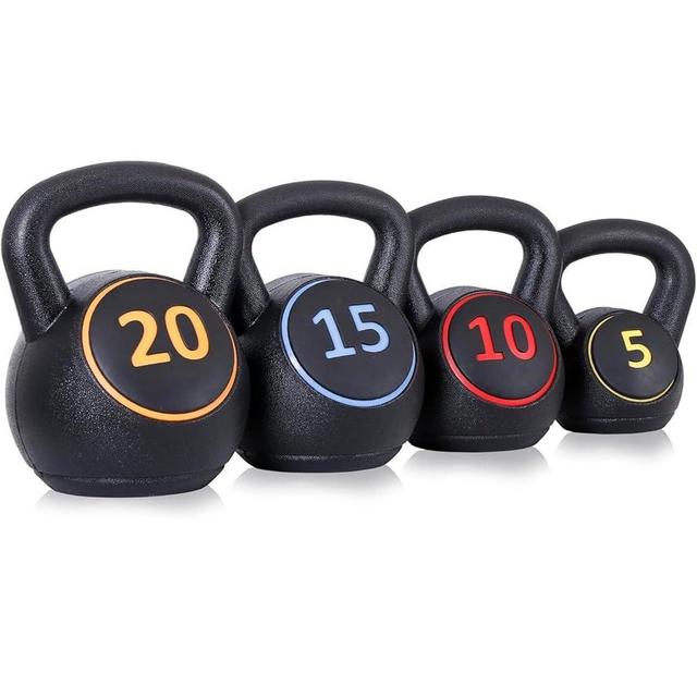 ZENY Kettlebell Sets, 50 lb Kettle Bell, Set of 4, From 5, 10, 15 and 20 lbs, Kettlebell Weights for Dumbbel Weights Exercise, Strength Strainging, Home Gym, Full Body Workout Equipment
