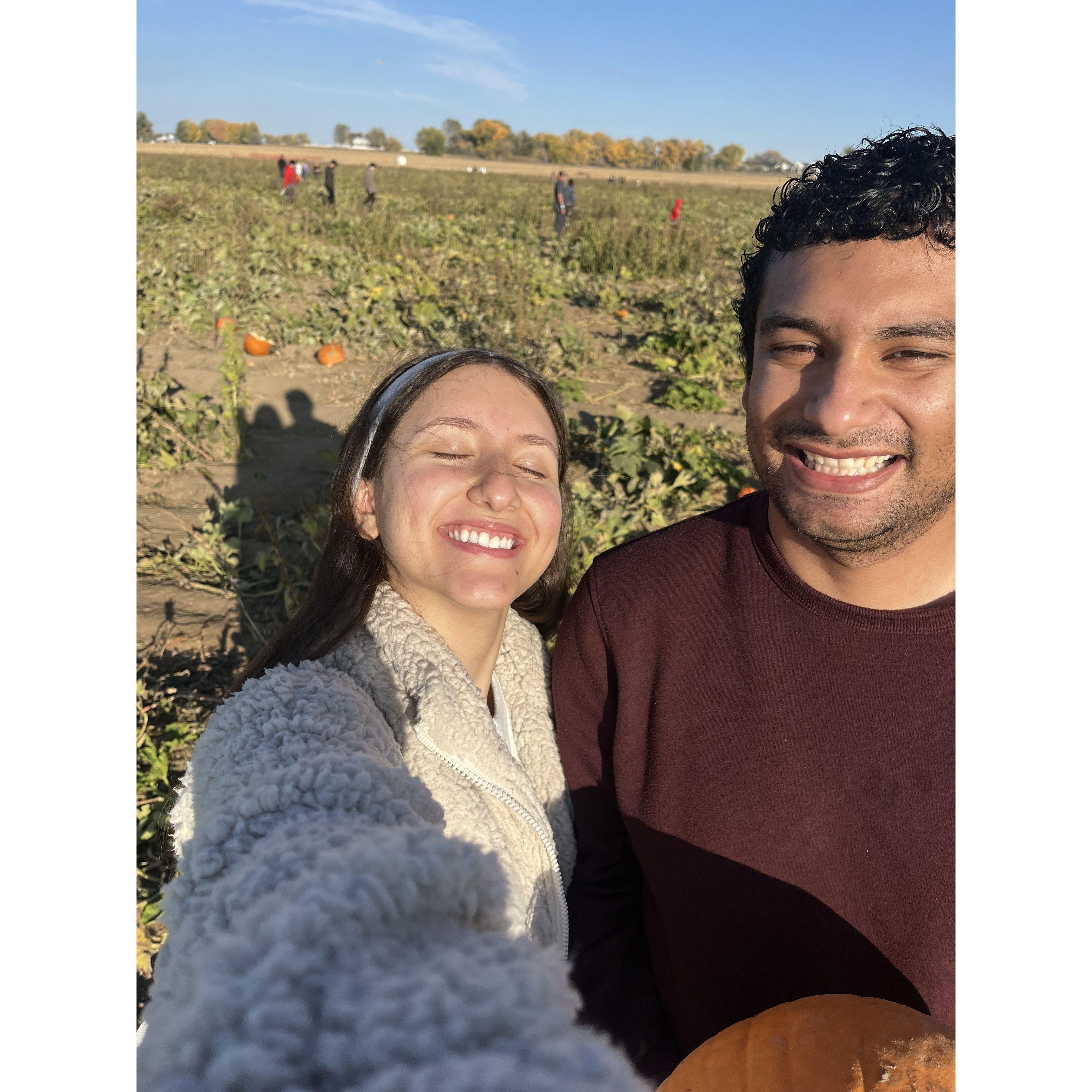 browsing through the pumpkins on our anniversary :)