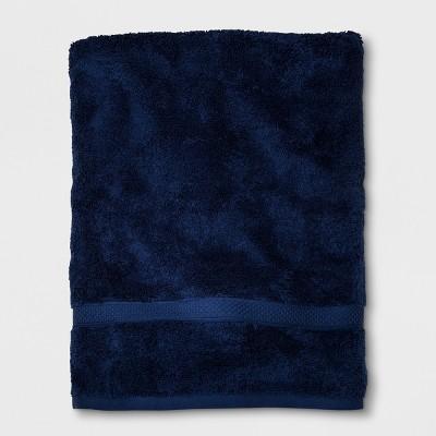 Perfectly Soft Solid Bath Sheet Navy Blue - Opalhouse™