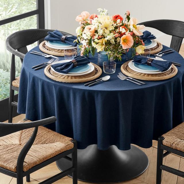 Williams Sonoma Pantry Tablecloth, 70" Round, Navy