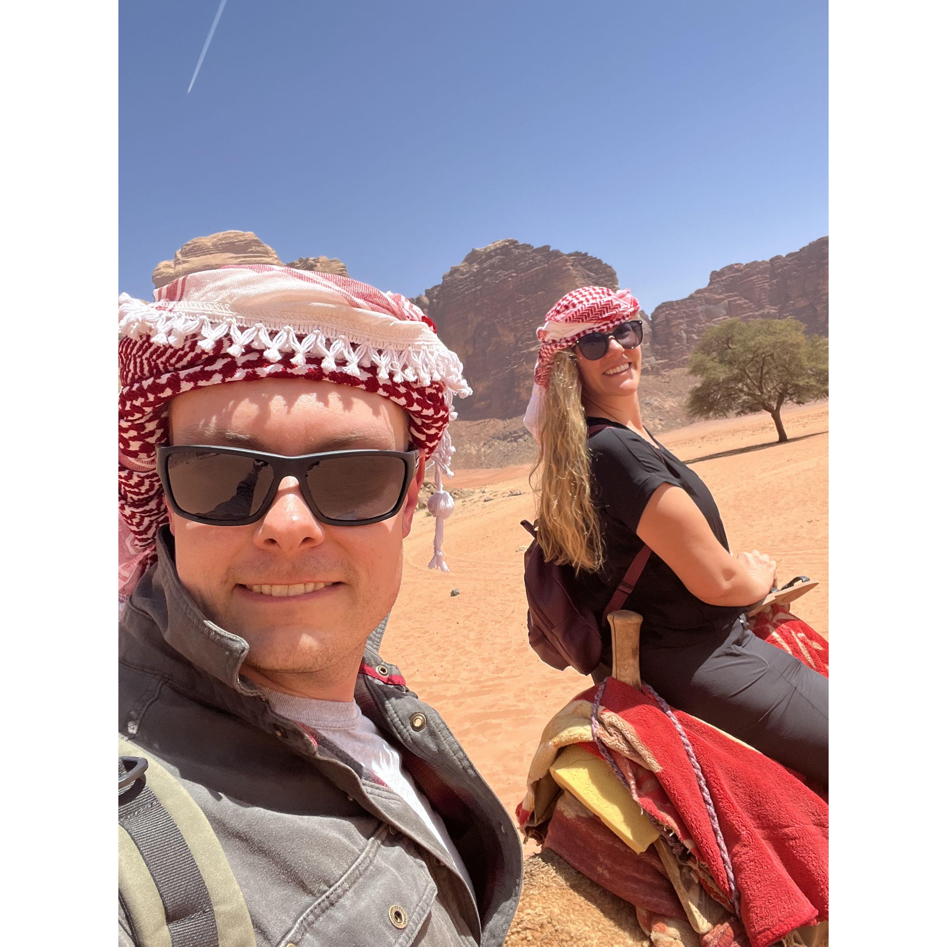 April 2022: First international trip together to Jordan.