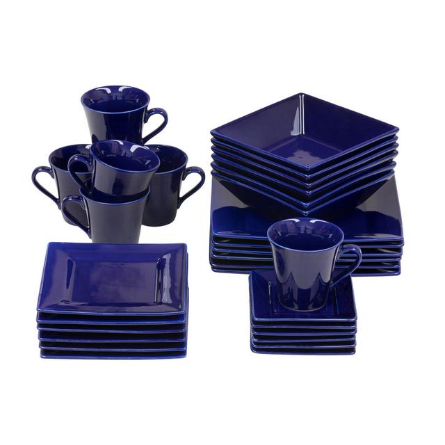 Nova 30 Piece Square Dinnerware Set, Service for 6