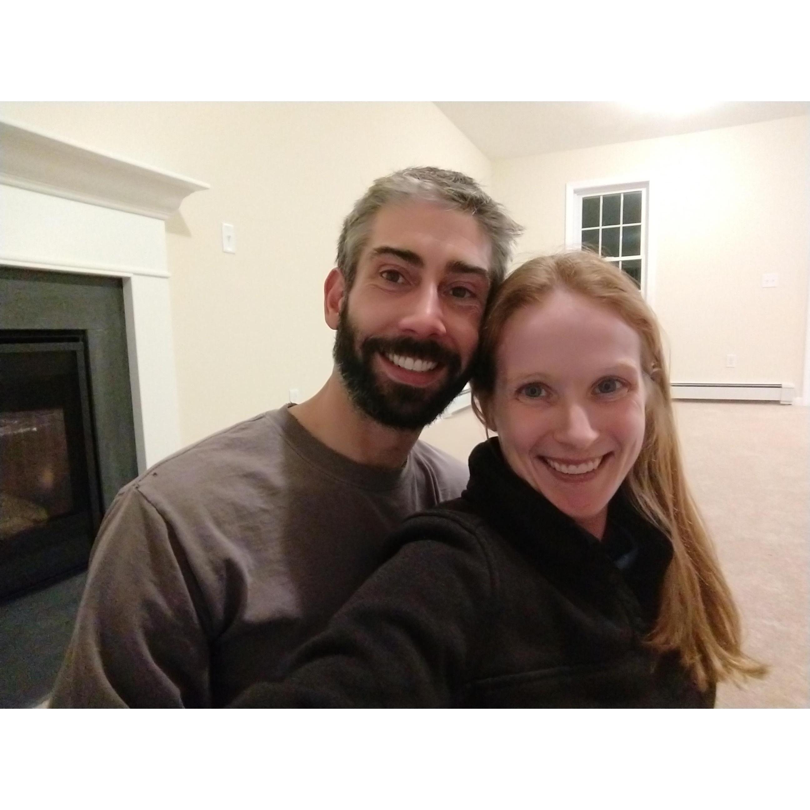 It was a long 8 months of waiting, but we finally closed on our house in December.  Picnic in the living room to celebrate after closing.