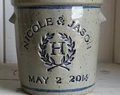 Personalized Stoneware Crock
