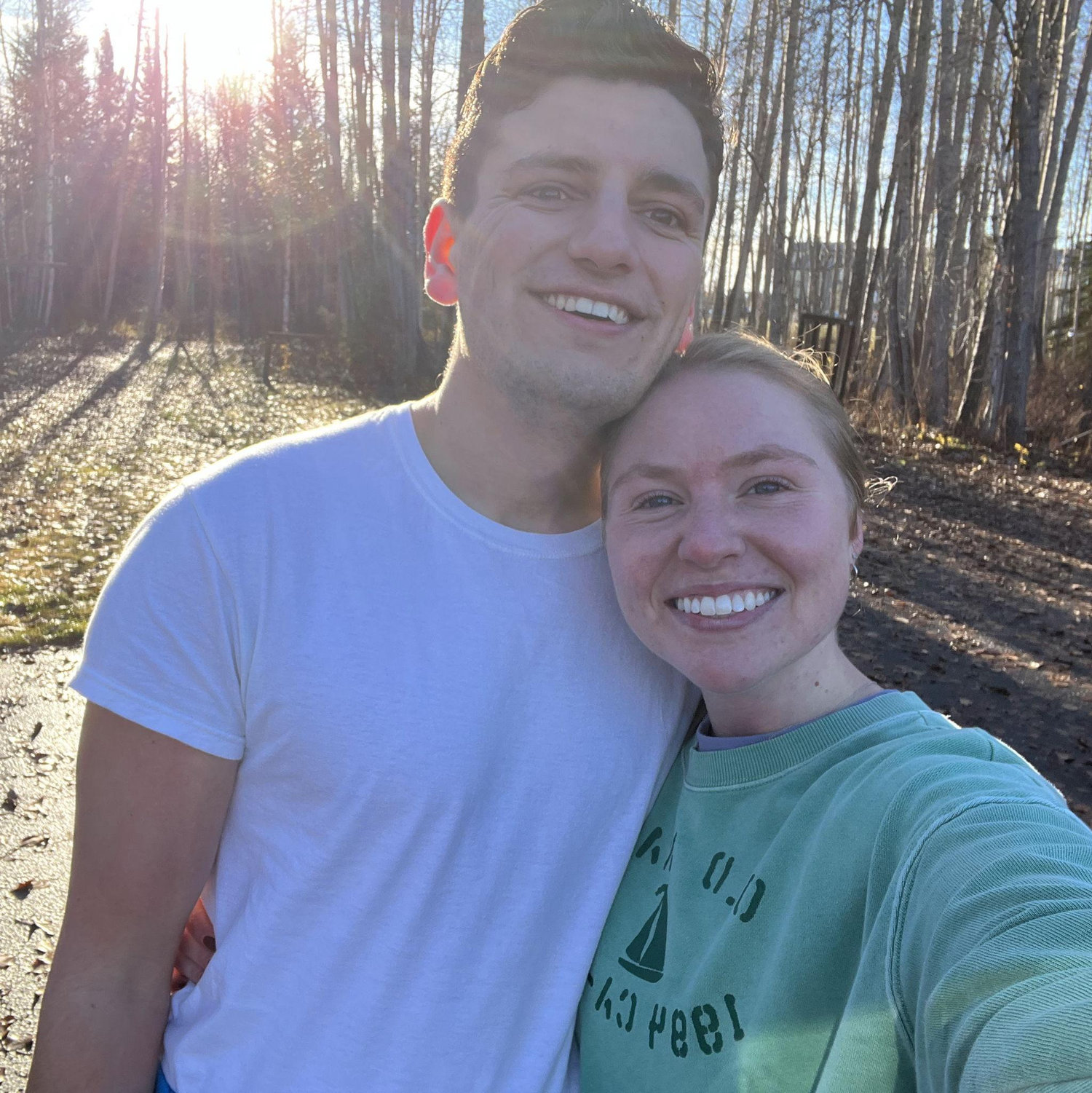 Chloe's first trip to Alaska to visit Isaiah. Isaiah tagged along on Chloe's 9 mi run to help her train for her half marathon the next month
