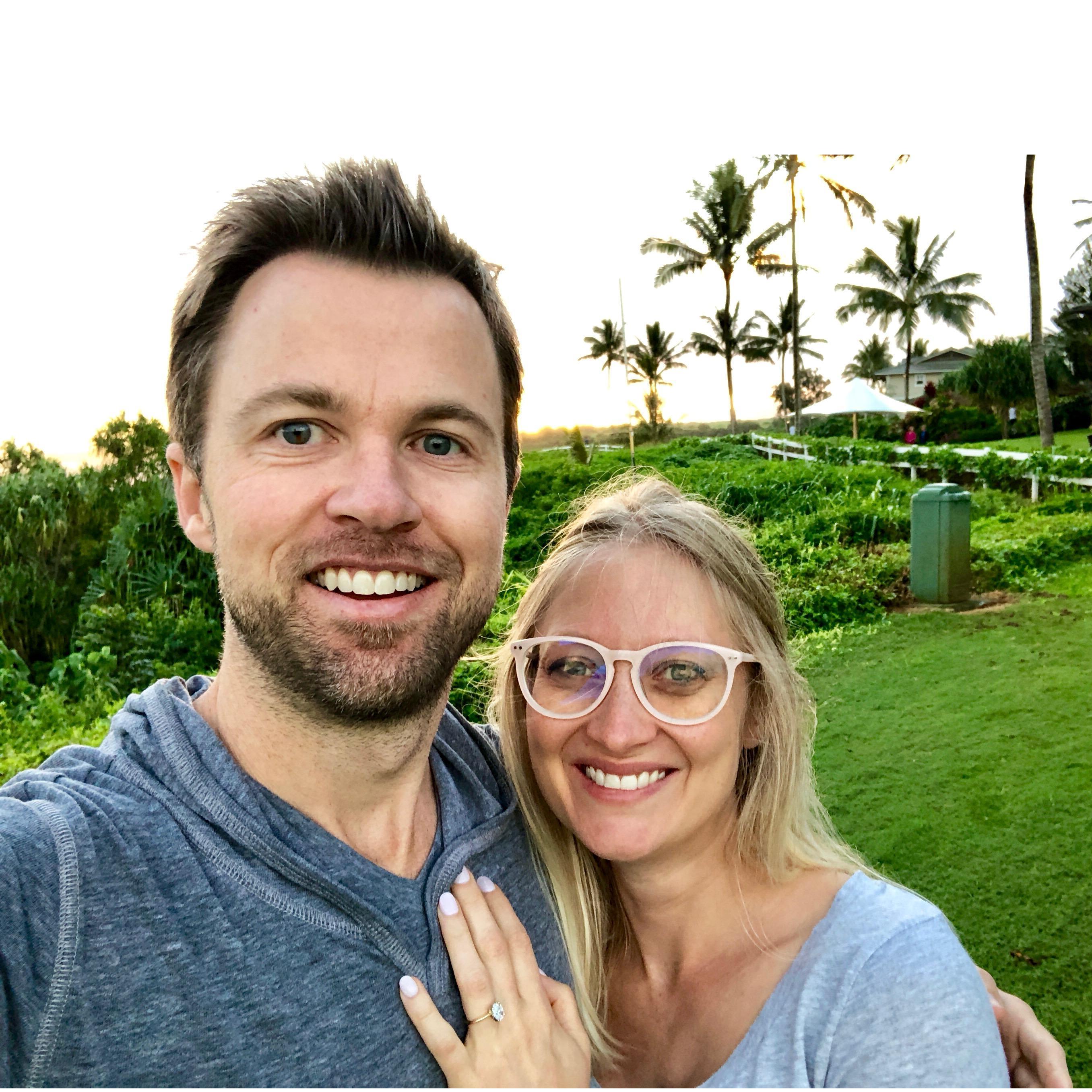 Early morning proposal in Kauai