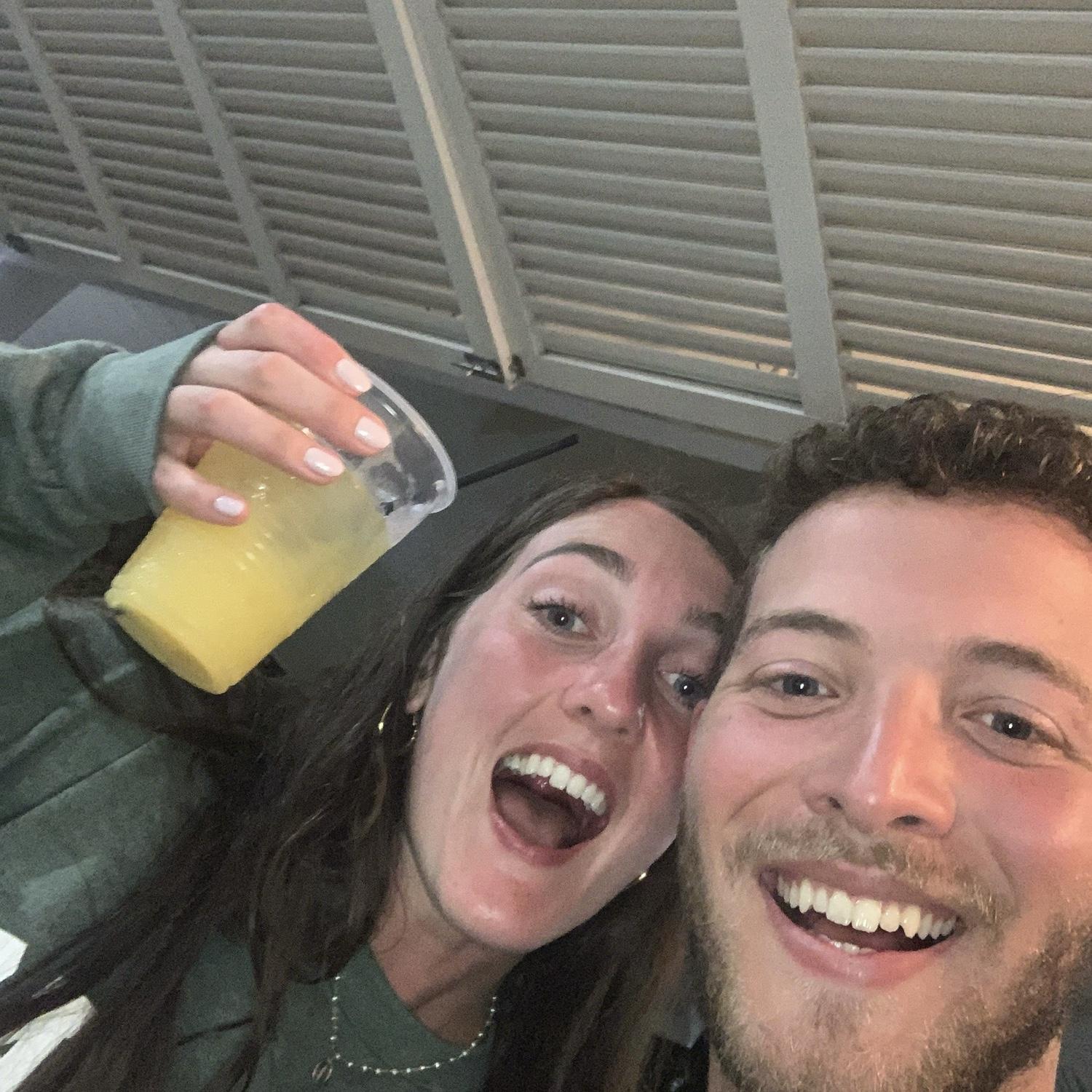 and spent our airport voucher money on drinks and cheetos at the hotel bar!