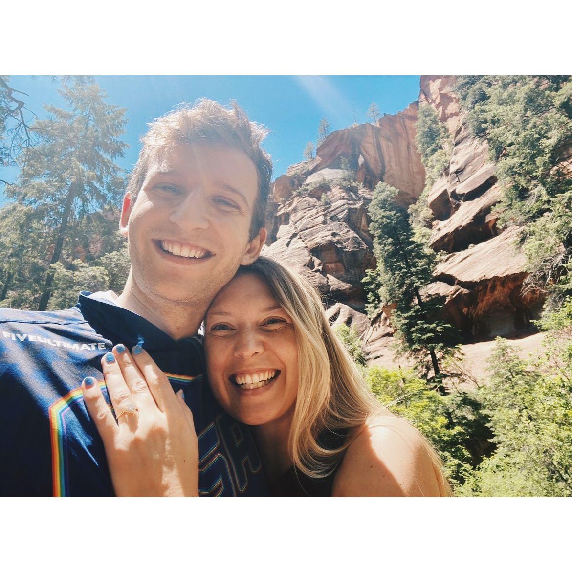 Moments after we first got engaged!