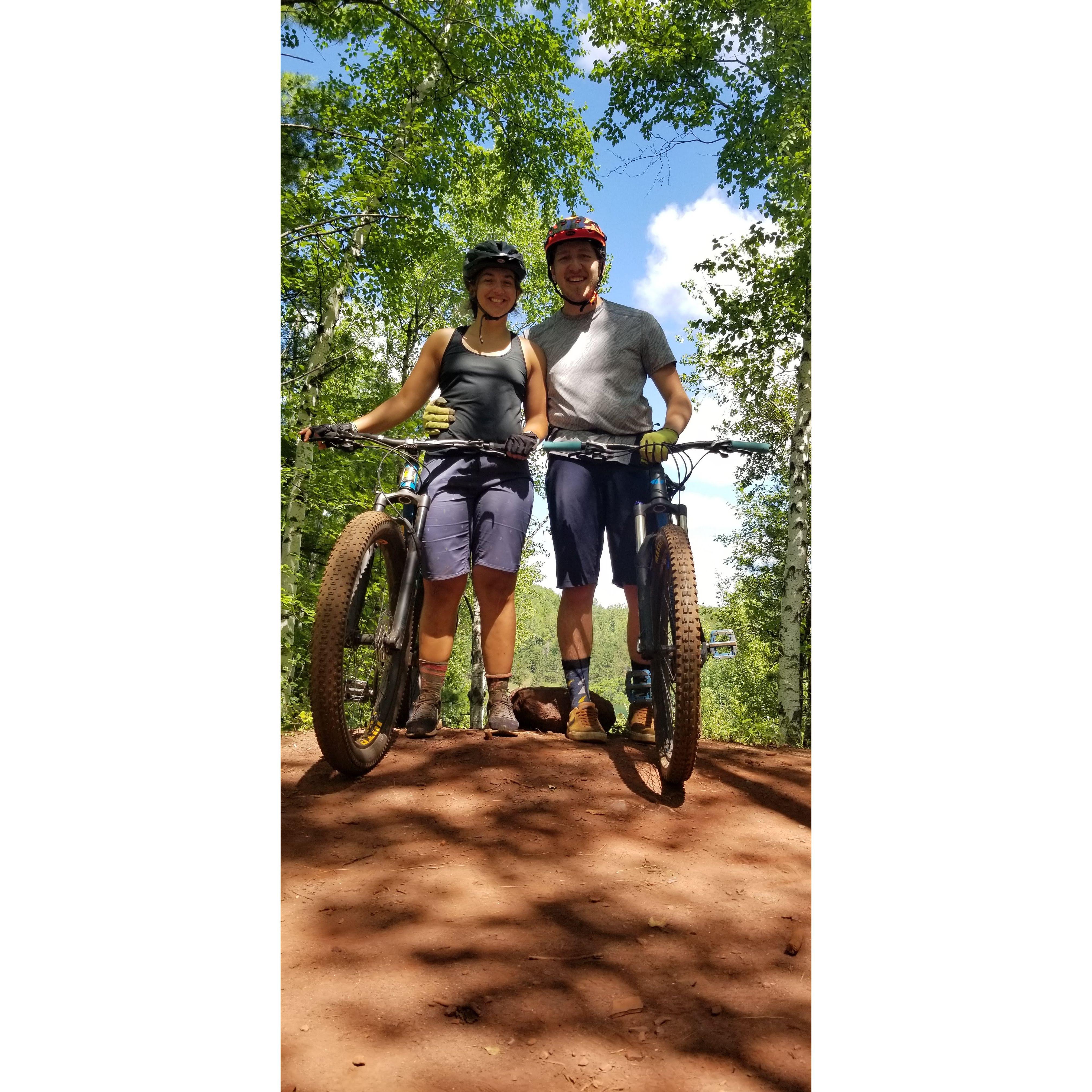 Mountain biking at Cuyuna State Recreation Area, MN