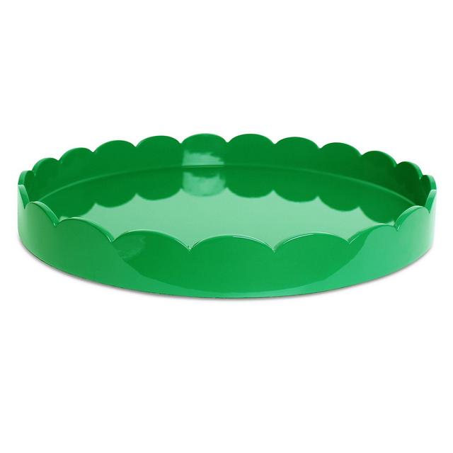 Addison Ross Large Lacquer Scalloped Tray, 20" Round