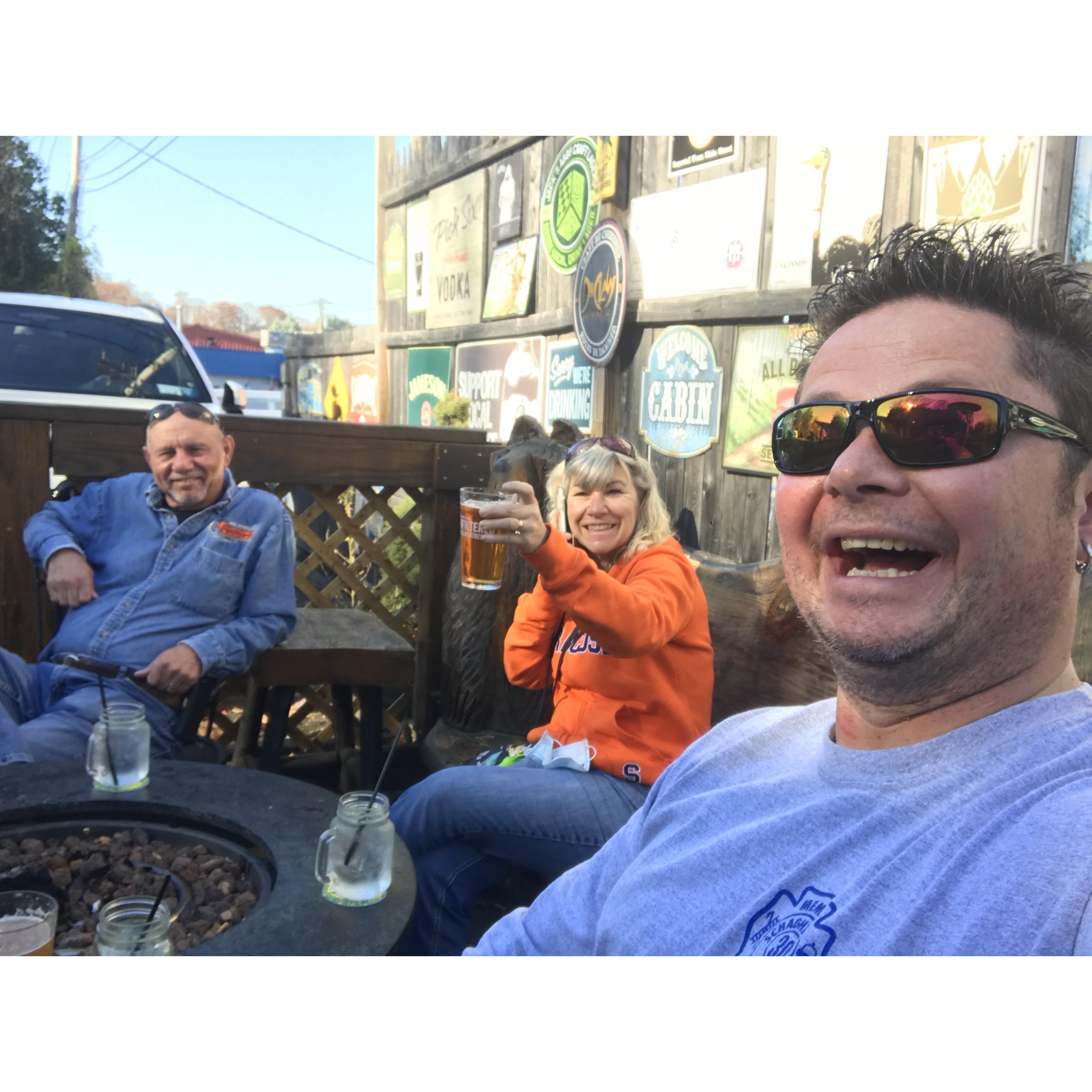 Johnny, Sharon, and some crazy guy.