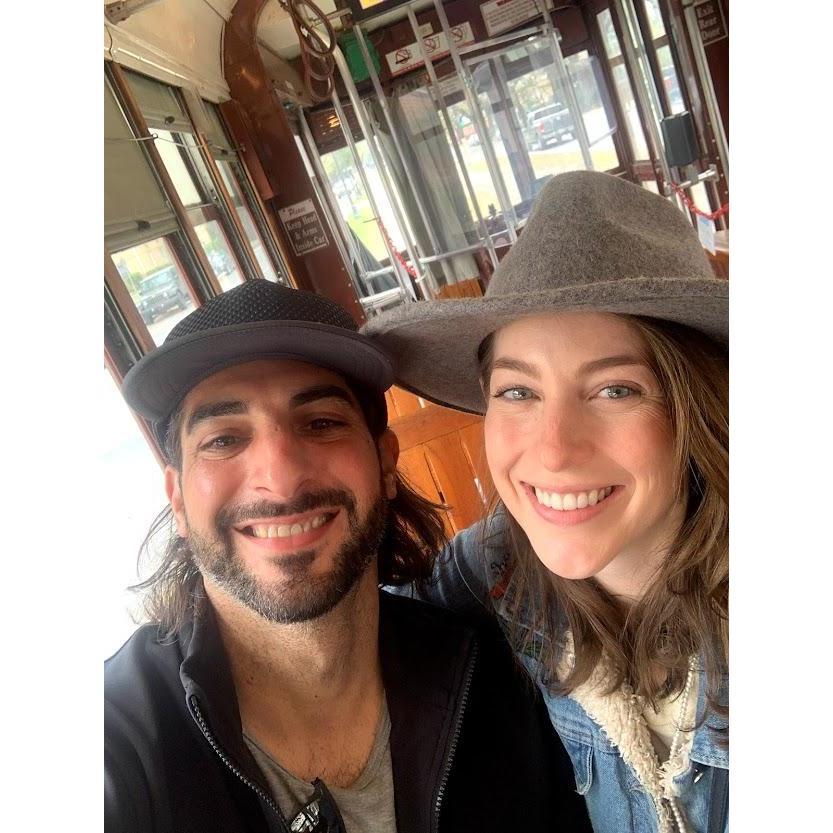 Riding the street car in New Orleans