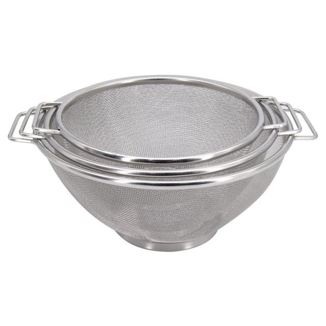 Simply Essential™ 3-Piece Stainless Steel Mesh Colanders Set