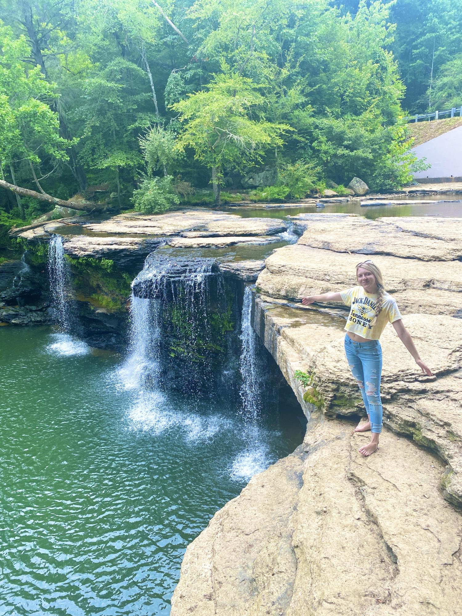 One of the many waterfalls that we hiked to.