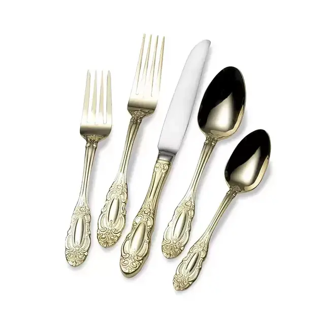 Duchess Gold 65 Piece Flatware Set