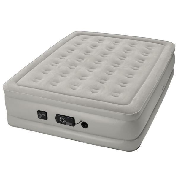 19in. Queen Air Mattress with Built-In Pump