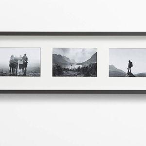 Brushed Black Triple 4x6 Picture Frame