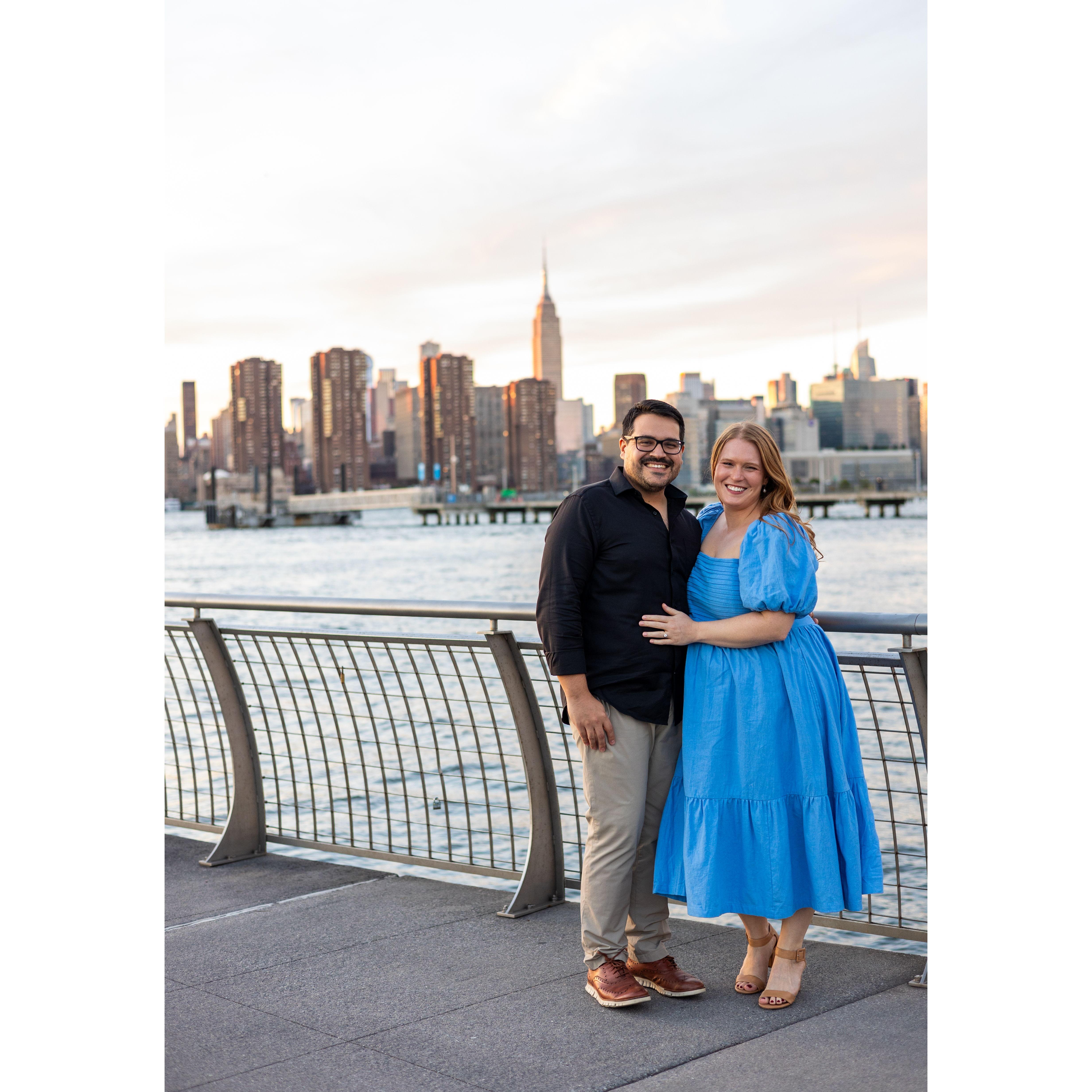 Engagement photos in our neighborhood - Greenpoint, Brooklyn.