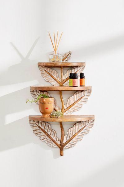 Laurel Floral Tiered Wall Shelf